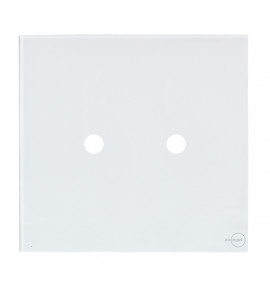 Placa p/ 2 Furos 4x4 - Novara Glass Branco